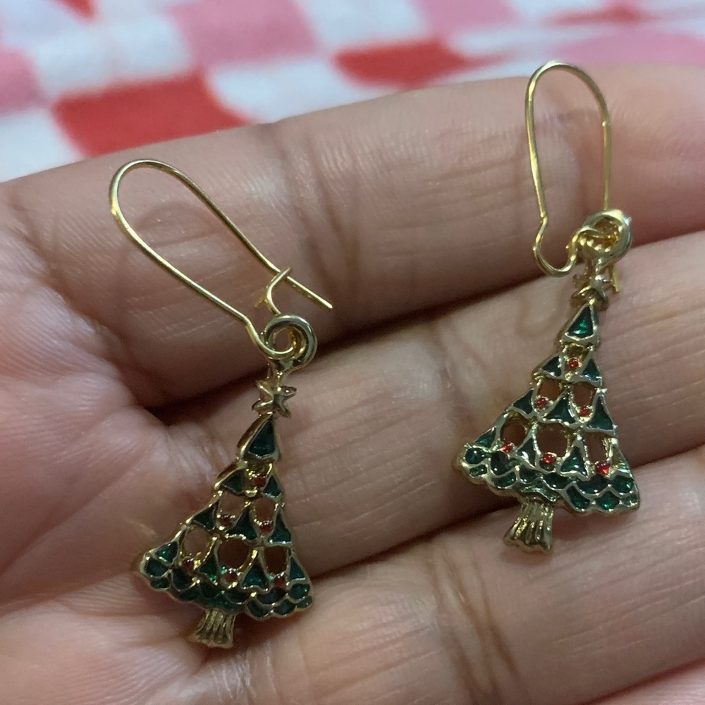 NWOT Christmas Tree Earrings